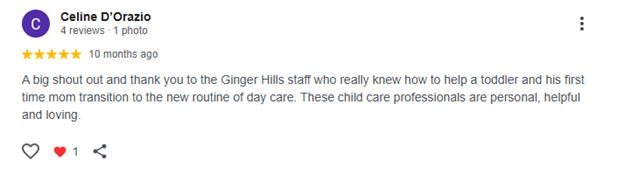 Parent testimonial.
